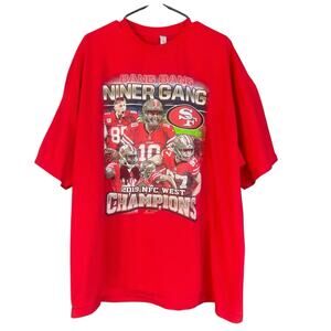 Al Style San Francisco 49er Niner Gang Mens 3X 2019 Champions NFL‎ Red Football
